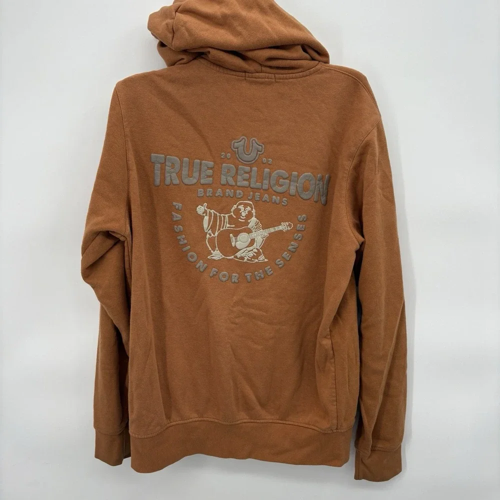 True Religion Buddha Logo Core Full‎ Zip Hoodie Mens Large - Copper
